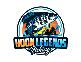Hook Legends Fishing logo design by yans