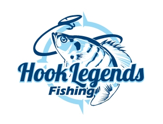 Hook Legends Fishing logo design by AamirKhan