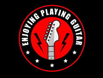 Enjoy Playing Guitar logo design by BeDesign