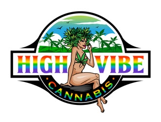 high vibe cannabis  logo design by DreamLogoDesign