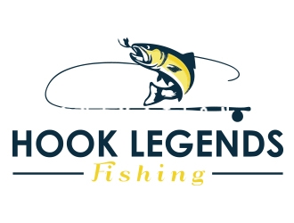 Hook Legends Fishing logo design by faraz