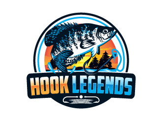 Hook Legends Fishing logo design by yans