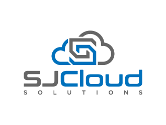 SJ Cloud Solutions logo design by denfransko