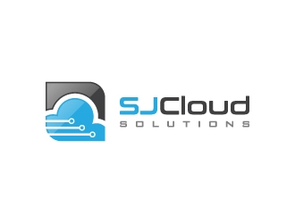 SJ Cloud Solutions logo design by pencilhand