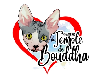 Chatterie du Temple de Bouddha logo design by DreamLogoDesign
