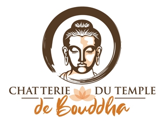 Chatterie du Temple de Bouddha logo design by DreamLogoDesign