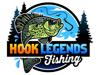 Hook Legends Fishing logo design by LucidSketch