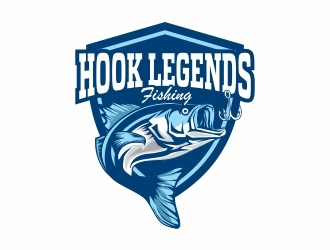 Hook Legends Fishing logo design by Alfatih05