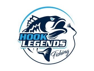 Hook Legends Fishing logo design by kopipanas