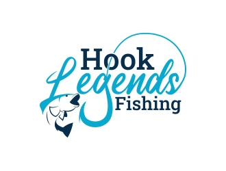 Hook Legends Fishing logo design by yippiyproject