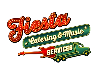 Fiesta, catering and music services logo design by aura
