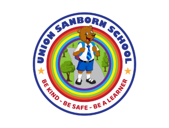 Union Sanborn School logo design by nona
