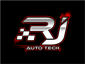 RJ Auto Tech logo design by amazing