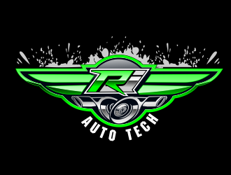 RJ Auto Tech logo design by bosbejo