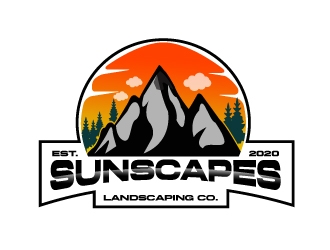 Sunscapes Landscaping Co. logo design by drifelm