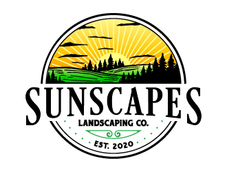 Sunscapes Landscaping Co. logo design by Ultimatum