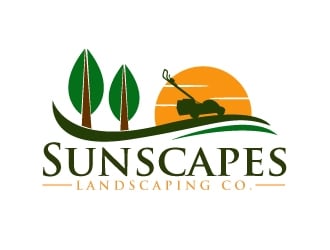 Sunscapes Landscaping Co. logo design by AamirKhan