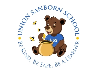 Union Sanborn School logo design by shikuru