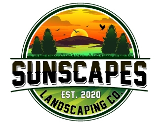 Sunscapes Landscaping Co. logo design by Suvendu