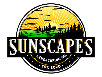 Sunscapes Landscaping Co. logo design by Ultimatum