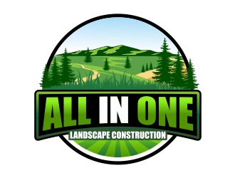 All-In-One Landscape Construction. Design-Build logo design by Girly