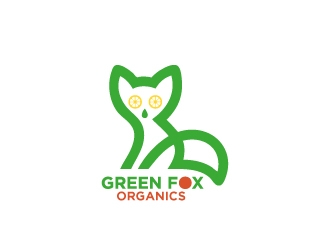 Green Fox Organics logo design by PANTONE