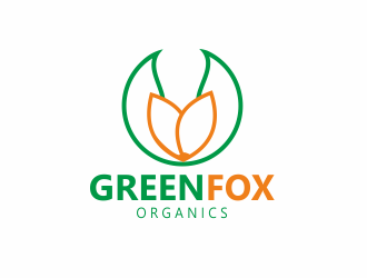 Green Fox Organics logo design by heridesign