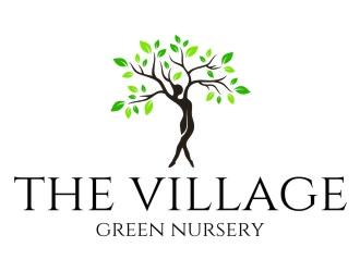 The Village Green Nursery  logo design by jetzu