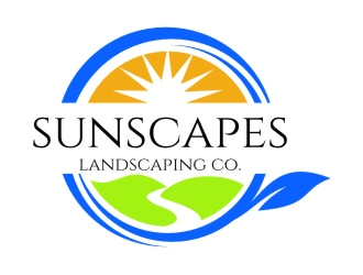 Sunscapes Landscaping Co. logo design by jetzu