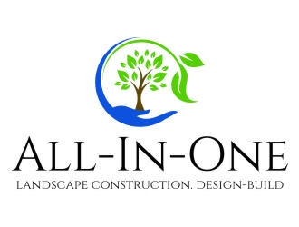 All-In-One Landscape Construction. Design-Build logo design by jetzu