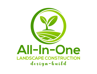 All-In-One Landscape Construction. Design-Build logo design by cintoko