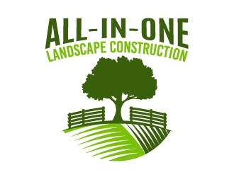 All-In-One Landscape Construction. Design-Build logo design by KDesigns