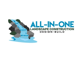 All-In-One Landscape Construction. Design-Build logo design by KDesigns