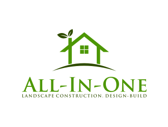 All-In-One Landscape Construction. Design-Build logo design by puthreeone