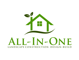 All-In-One Landscape Construction. Design-Build logo design by puthreeone
