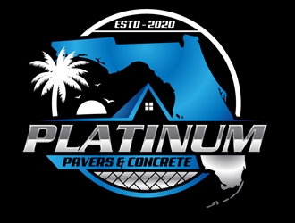 Platinum Pavers & Concrete logo design by DreamLogoDesign