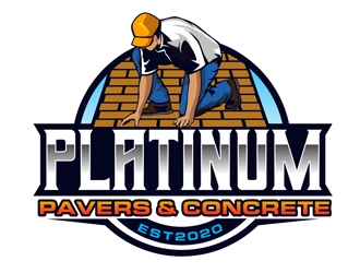 Platinum Pavers & Concrete logo design by DreamLogoDesign