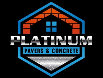 Platinum Pavers & Concrete logo design by DreamLogoDesign