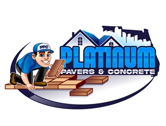 Platinum Pavers & Concrete logo design by DreamLogoDesign