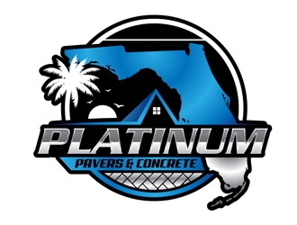 Platinum Pavers & Concrete logo design by DreamLogoDesign