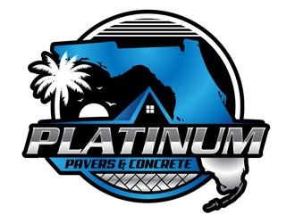 Platinum Pavers & Concrete logo design by DreamLogoDesign