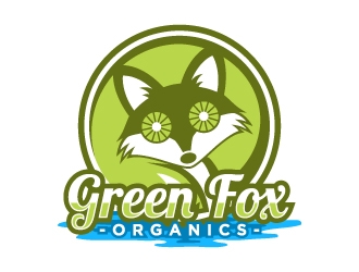 Green Fox Organics logo design by iamjason
