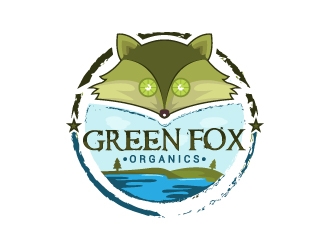 Green Fox Organics logo design by blink
