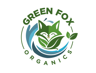 Green Fox Organics logo design by YONK