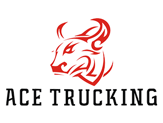 Ace Trucking logo design by EkoBooM