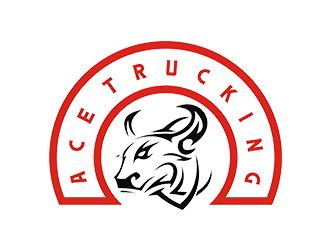 Ace Trucking logo design by EkoBooM