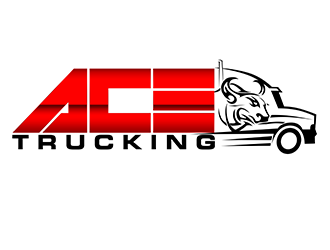 Ace Trucking logo design by 3Dlogos