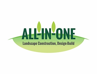 All-In-One Landscape Construction. Design-Build logo design by gitzart