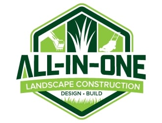 All-In-One Landscape Construction. Design-Build logo design by jaize