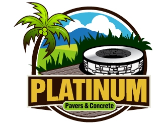Platinum Pavers & Concrete logo design by Suvendu